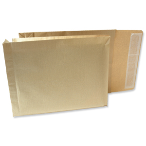 New Guardian Armour Envelopes Peel And Seal Gusset 50mm 130gsm Kraft Manilla 330x260mm [Pack 100]