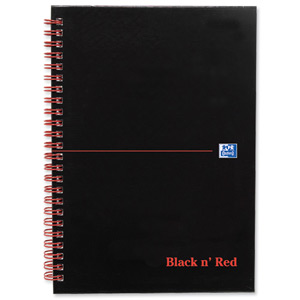 Black n Red Book Wirebound 90gsm Ruled Indexed A-Z 140pp A5 Ref 100080194 [Pack 5]