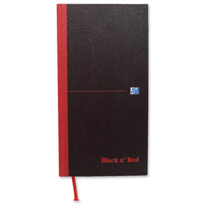 Black n Red Book Casebound 90gsm Ruled 192pp One-third xA3 Ref 100080528 [Pack 5]