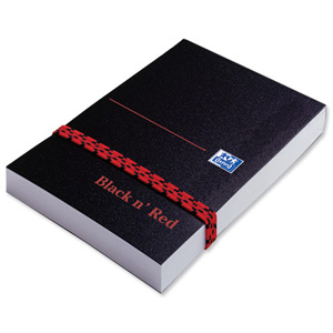 Black n Red Polynote Book Casebound 90gsm Unruled 192pp 105x74mm Ref 100080540 [Pack 10]