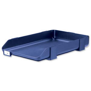 Rexel Agenda Classic 55 Letter Tray Stackable Internal W382xH246x55mm Blue Ref 25207