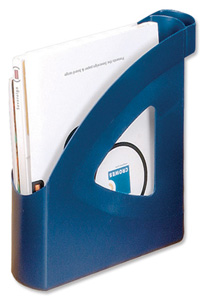 Rexel Agenda Classic Magazine Rack File with Indexing Facility and Integral Handle A4 Blue Ref 25991