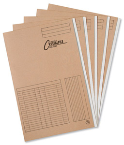 Rexel Crystalfile Insert Folders for Suspension Files 30mm Buff Ref 70611 [Pack 50]