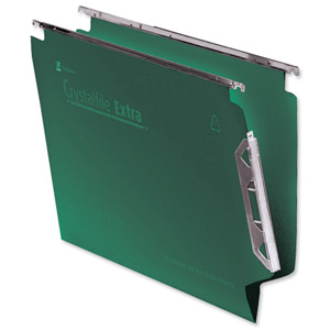 Rexel Crystalfile Classic Lateral File Manilla V-base 15mm W330xH280mm Green Ref 70670 [Pack 50]