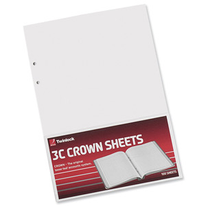 Twinlock 3C Crown Plain Sheets Ref 75840 [Pack 100]