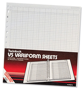 Twinlock V5 Variform 8 Column Cash Sheets Ref 75962 [Pack 75]