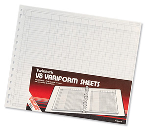 Twinlock V8 Variform 15 Column Cash Sheets Ref 75989 [Pack 75]